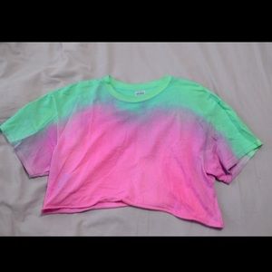 Homemade Tie Dyed Gildan Crop Top